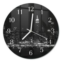 WANDUHR aus Glas Ø30 cm - Horizont - Schwarz, Glas (30/30/0.4cm) - TULUP