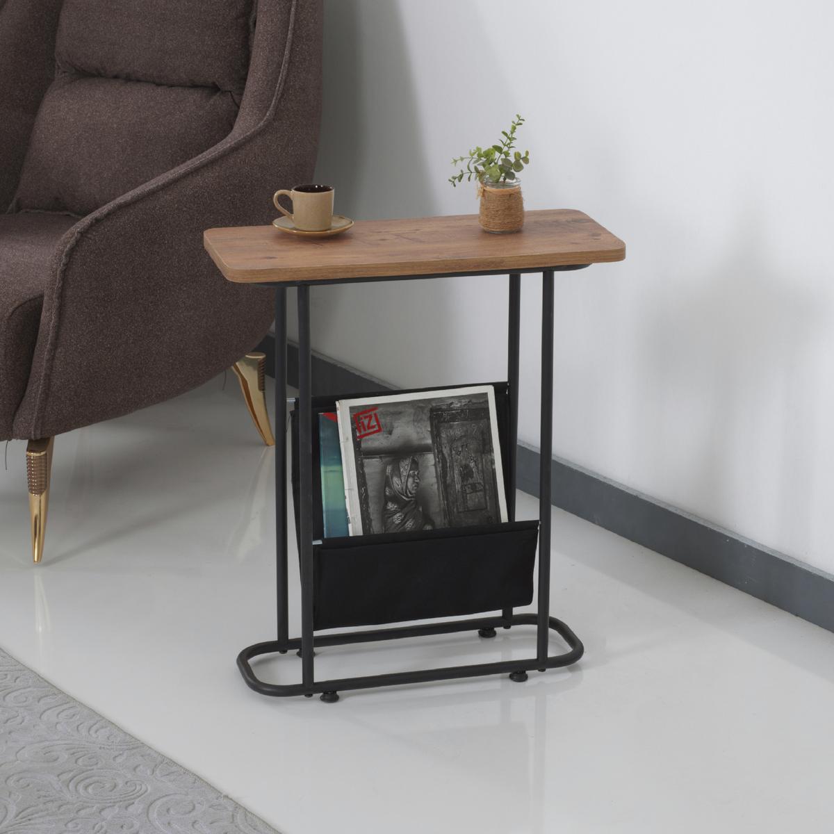 BEISTELLTISCH Bov 55/24/64 - Braun, Holzwerkstoff (24/55/64cm) - [en.casa]
