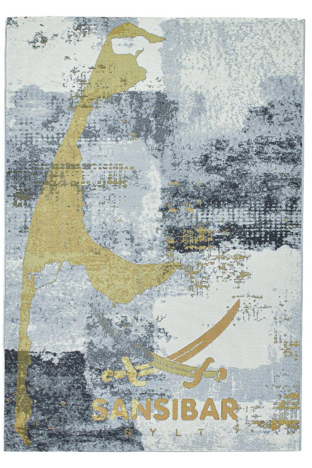 OUTDOORTEPPICH Rantum Beach 100x200 cm - Grau, Textil (100/200cm) - Sansibar SYLT