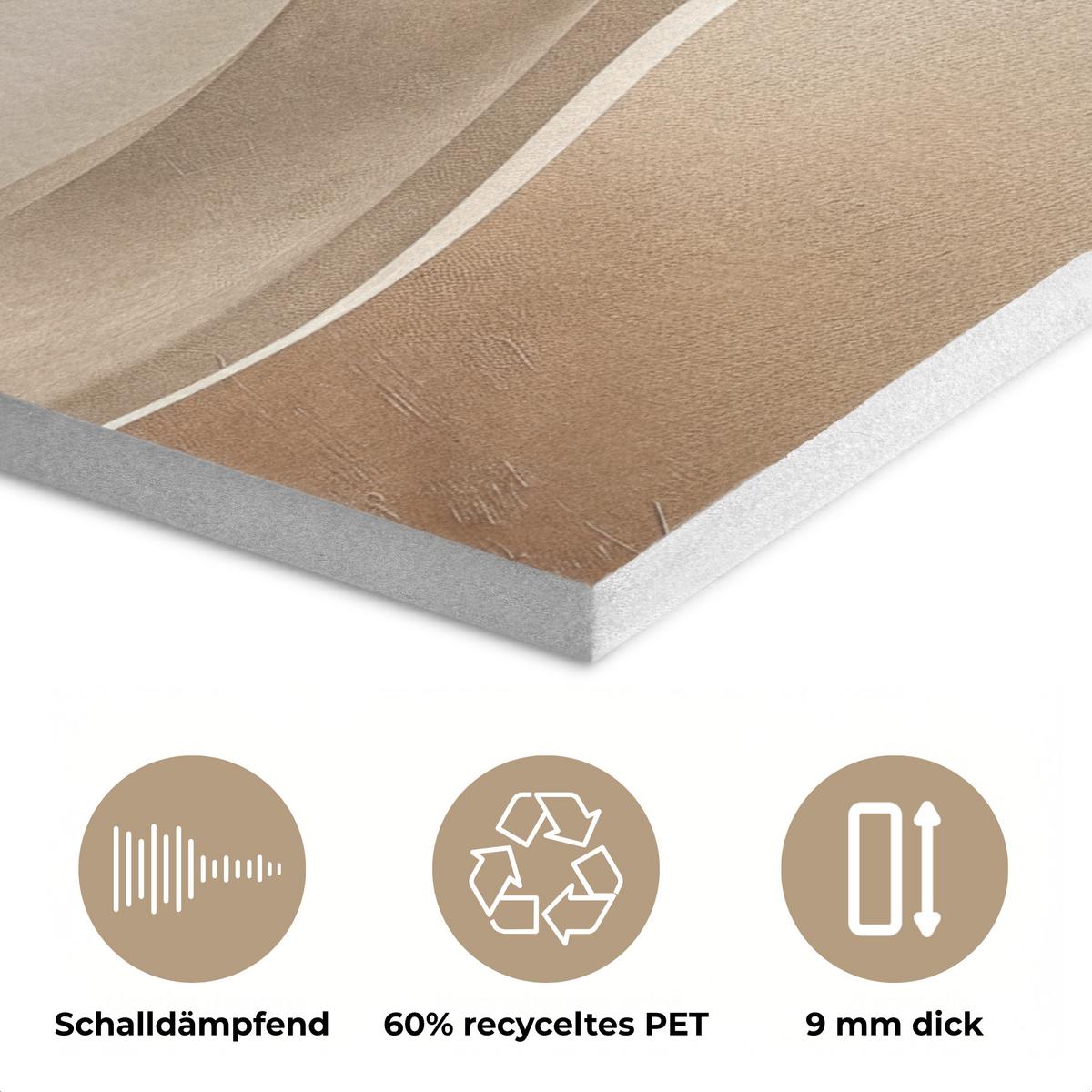 AKUSTIKBILD Beige - Natur - Abstrakt - Modern Wanddeko 70x50 cm - Beige, Kunststoff (70/50/0.9cm) - MuchoWow