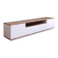 TV-BOARD - 180 cm x 44.5 cm - Holz, Platte - Naturfarben Hell, Weiß LOTULA - Naturfarben/Weiß, Holz (180/44.6/44.5cm) - Vente-Unique