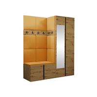 GARDEROBEN-SET Orion XII - Eiche Artisan/Orange, Holzwerkstoff/Kunststoff (158/186/46cm) - MIRJAN24