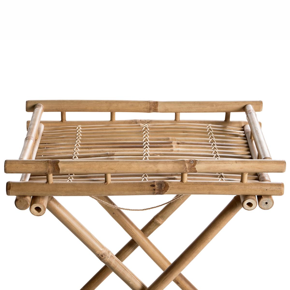 BEISTELLTISCH Bambus Naturfarben klappbar Misicuni - Naturfarben, Holz (60/40/68cm) - Beliani