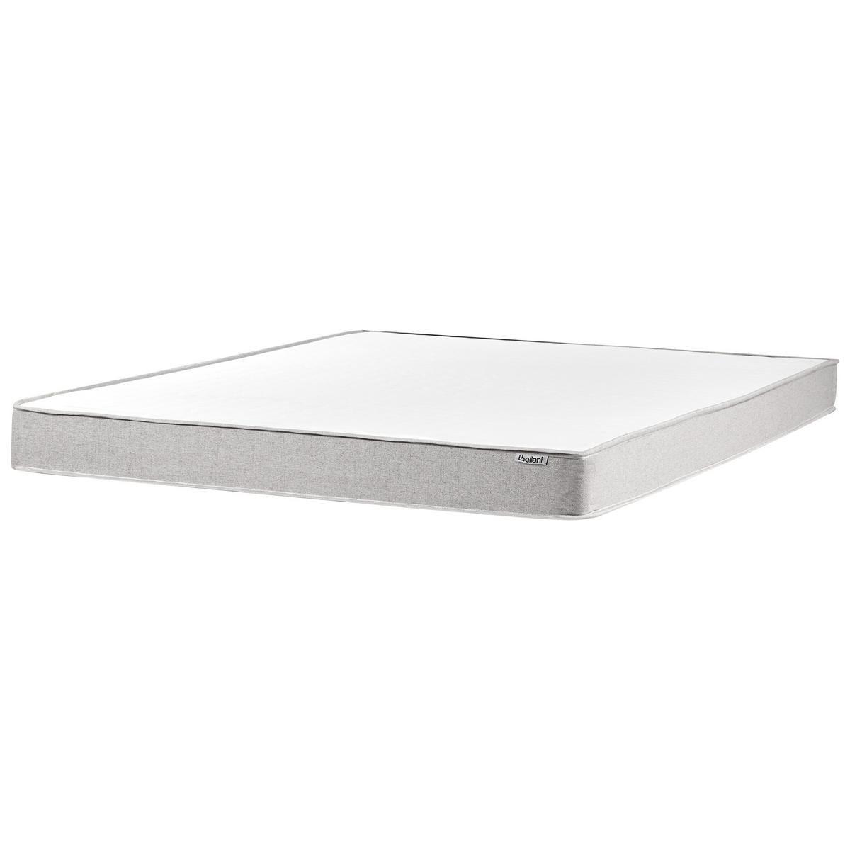 BOXSPRINGBETT ohne Kopfteil 180/200 cm Stoff Hellgrau Countess - Hellgrau, Textil (180/200cm) - Beliani