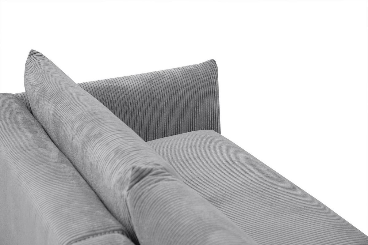 ECKSOFA TAUER 5-Sitzer, hellgrau - Hellgrau/Schwarz, Holzwerkstoff/Kunststoff (174/292cm) - Wozimo