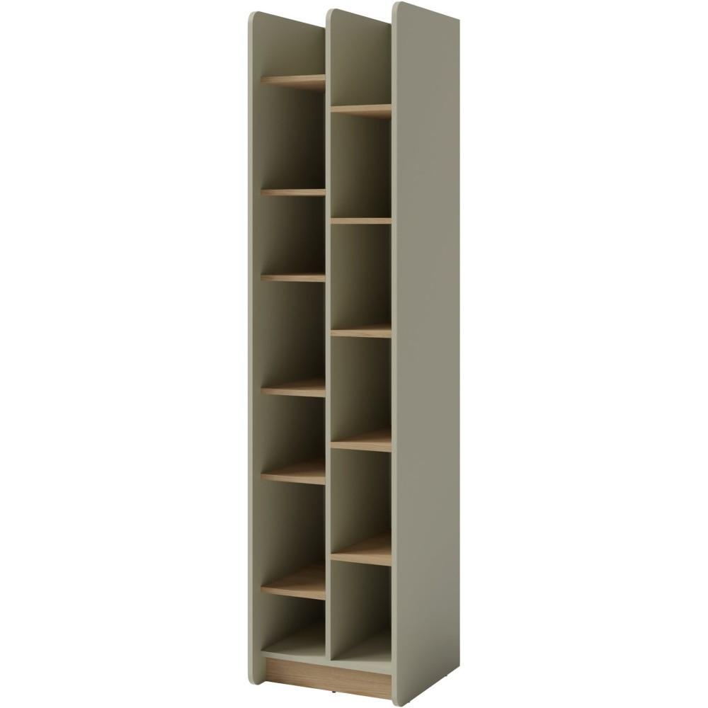 BÜCHERREGAL Alex mit 11 Regalböden, Eukalyptus - Eukalyptusholzfarben, Holzwerkstoff (55/195/42cm) - Beautysofa