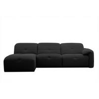 ECKSOFA TRENTO 4-Sitzer, schwarz - Schwarz, Holzwerkstoff/Kunststoff (165/262cm) - Wozimo