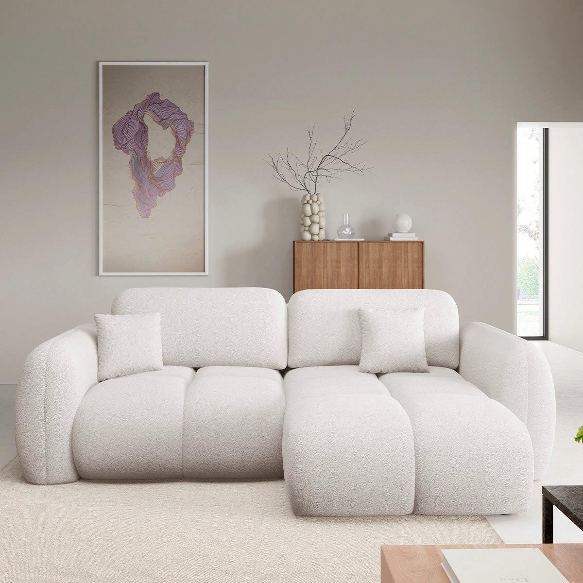 ECKSOFA Livio 3 Sitzplätze Weiß - Weiß, Holz (270/165cm) - Petits-meubles