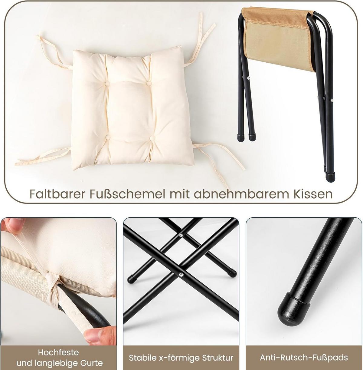 RELAXSESSEL 95cm Beige - Beige, Textil (81/95/75cm) - COSTWAY