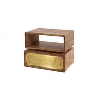 NACHTTISCH BRASY Holz Mango - Zwetschgeholzfarben, Holz (40/33/30cm) - KAWOLA