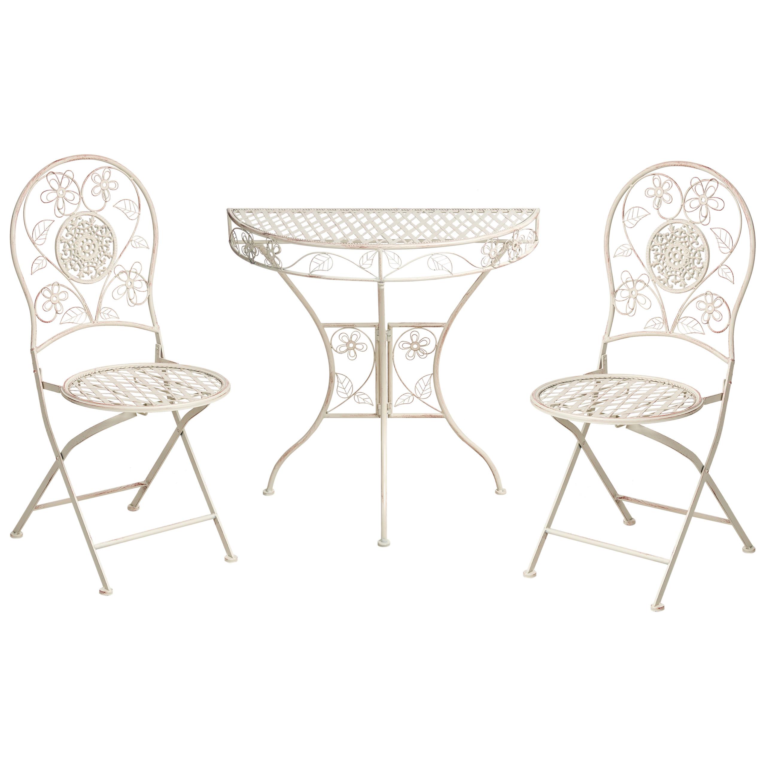 BISTRO-SET Metall Hellbeige Yaviza - Beige, Metall - Beliani