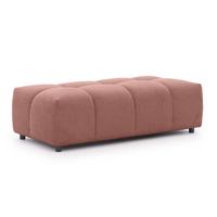 HOCKER Bubble mit Sitzfläche in Bubble-Optik aus weichem Terrakotta Strukturstoff mit schöner Sitzkomfort - Terracotta/Schwarz, Holz/Kunststoff (147/42/74cm) - S-Style Möbel