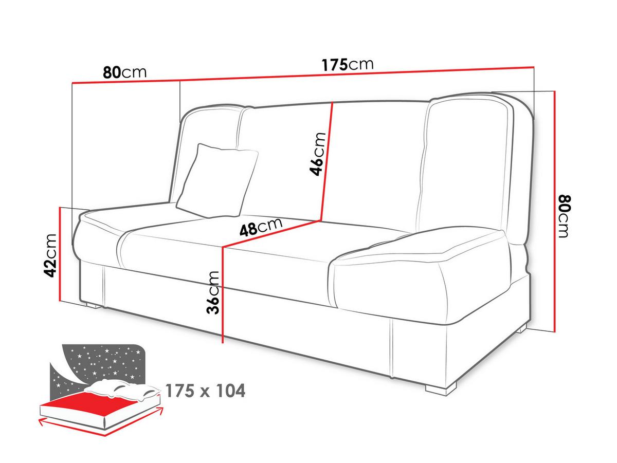 SCHLAFSOFA Gabi - Greige/Silberfarben, Holz/Kunststoff (175/80/80cm) - MIRJAN24