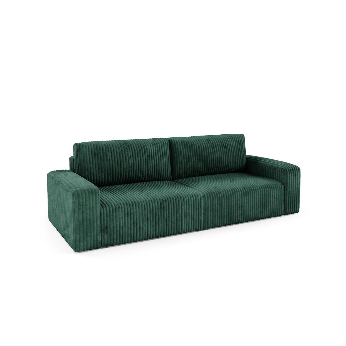 SOFA Angela 3 Sitzplätze Tannengrün - Grün, Holz (252/86/105cm) - Petits-meubles