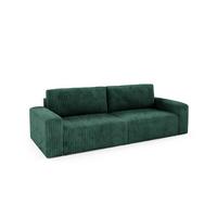 SOFA Angela 3 Sitzplätze Tannengrün - Grün, Holz (252/86/105cm) - Petits-meubles