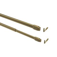 SCHEIBENSTANGEN / VITRAGESTANGEN Geno 40-60 cm, oval, Messing-farbig, Packung 2 Stück - Messingfarben, Kunststoff/Metall (1/1.5/60cm) - INTERDECO
