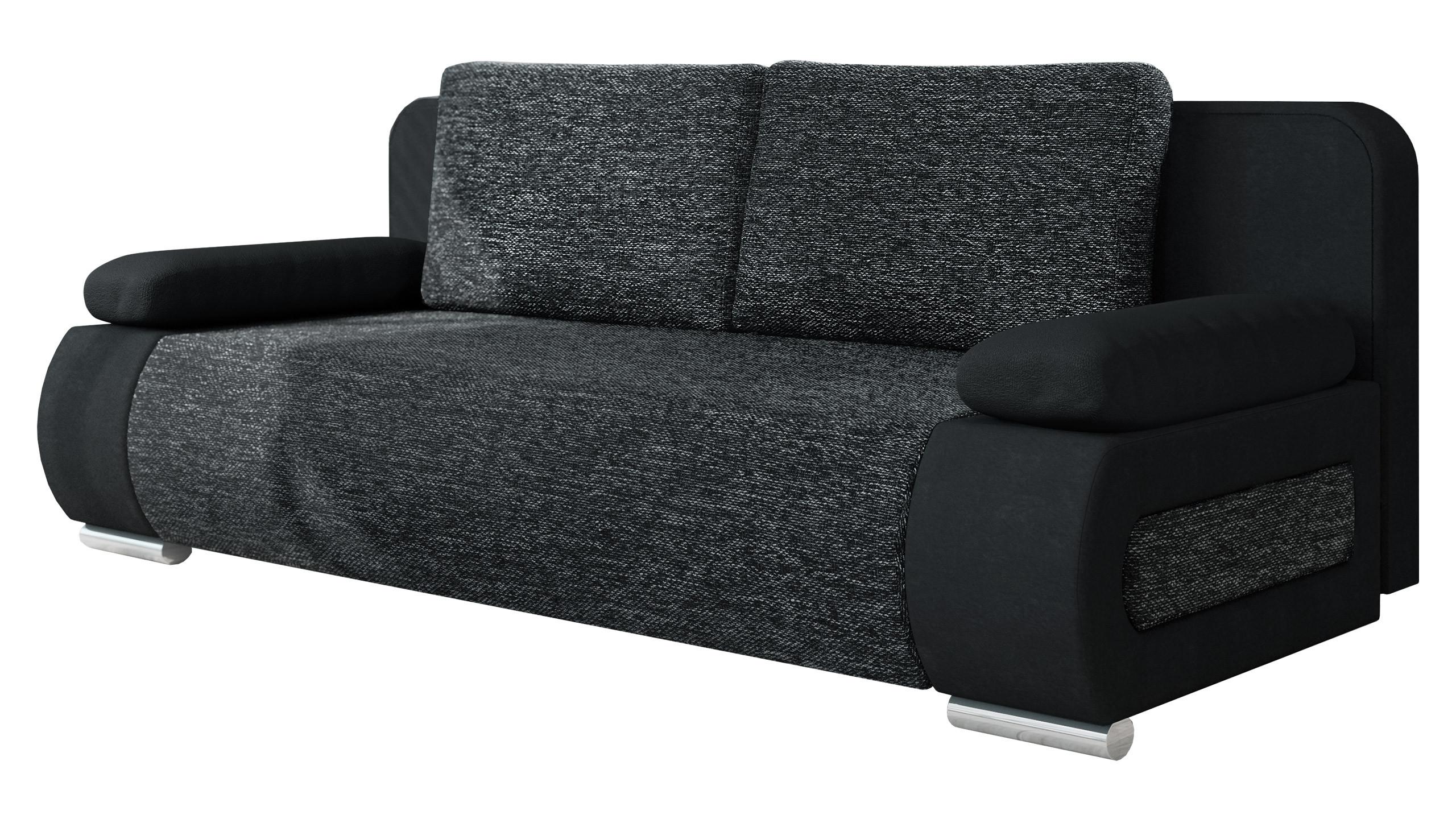 SCHLAFSOFA Emma - Schwarz, Holz/Kunststoff (200/77/92cm) - MIRJAN24