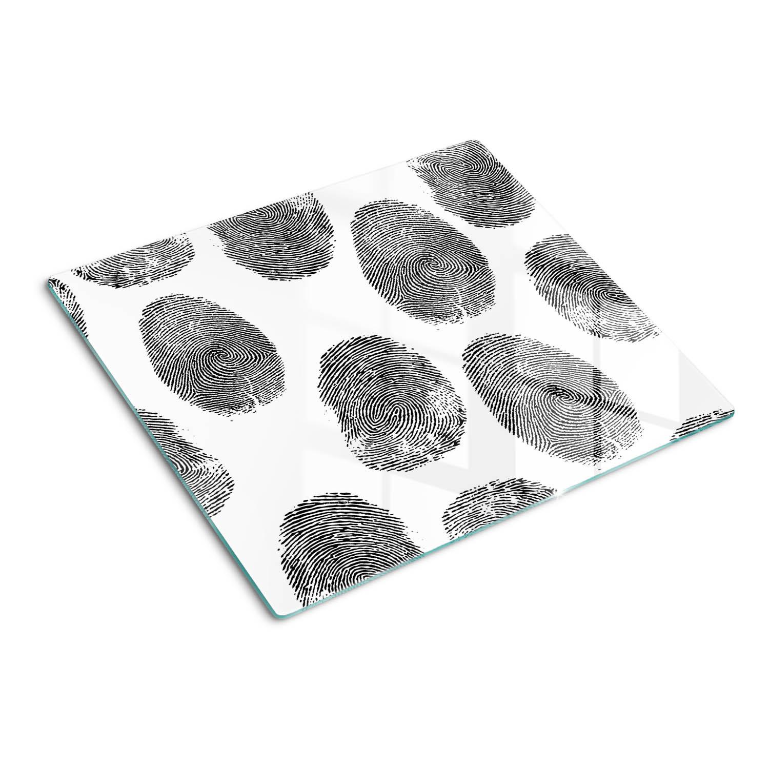 GLASPLATTE 60x52 cm Fingerabdrücke - Schwarz, Glas (60/0.4/52cm) - TULUP
