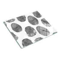 GLASPLATTE 60x52 cm Fingerabdrücke - Schwarz, Glas (60/0.4/52cm) - TULUP