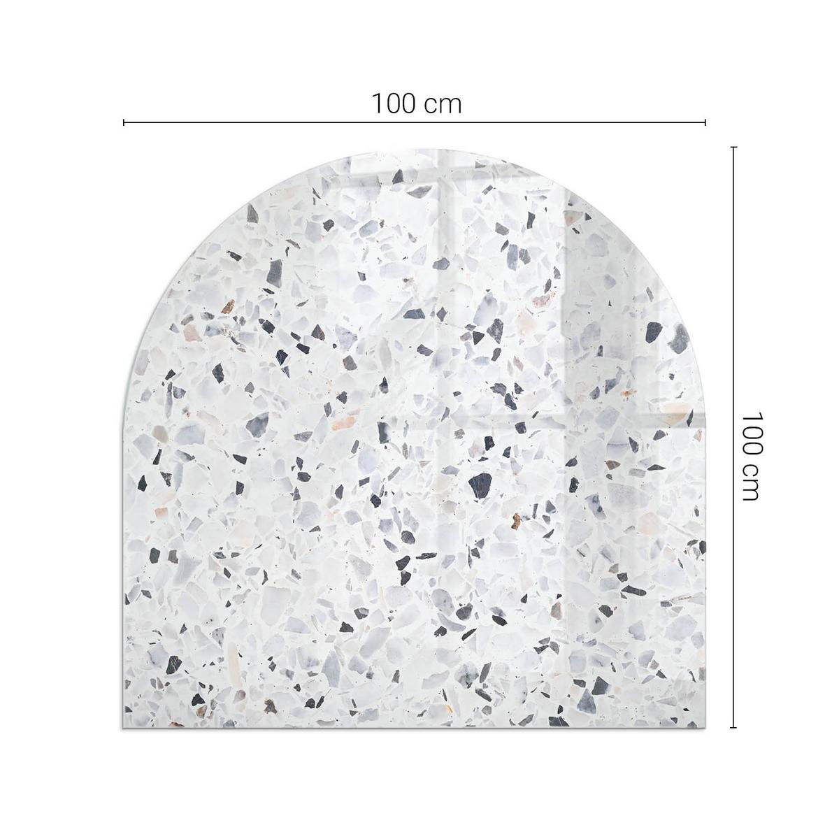 GLASPLATTE für Kamin 100x100 cm - Weiß, Glas (100/100/0.4cm) - TULUP