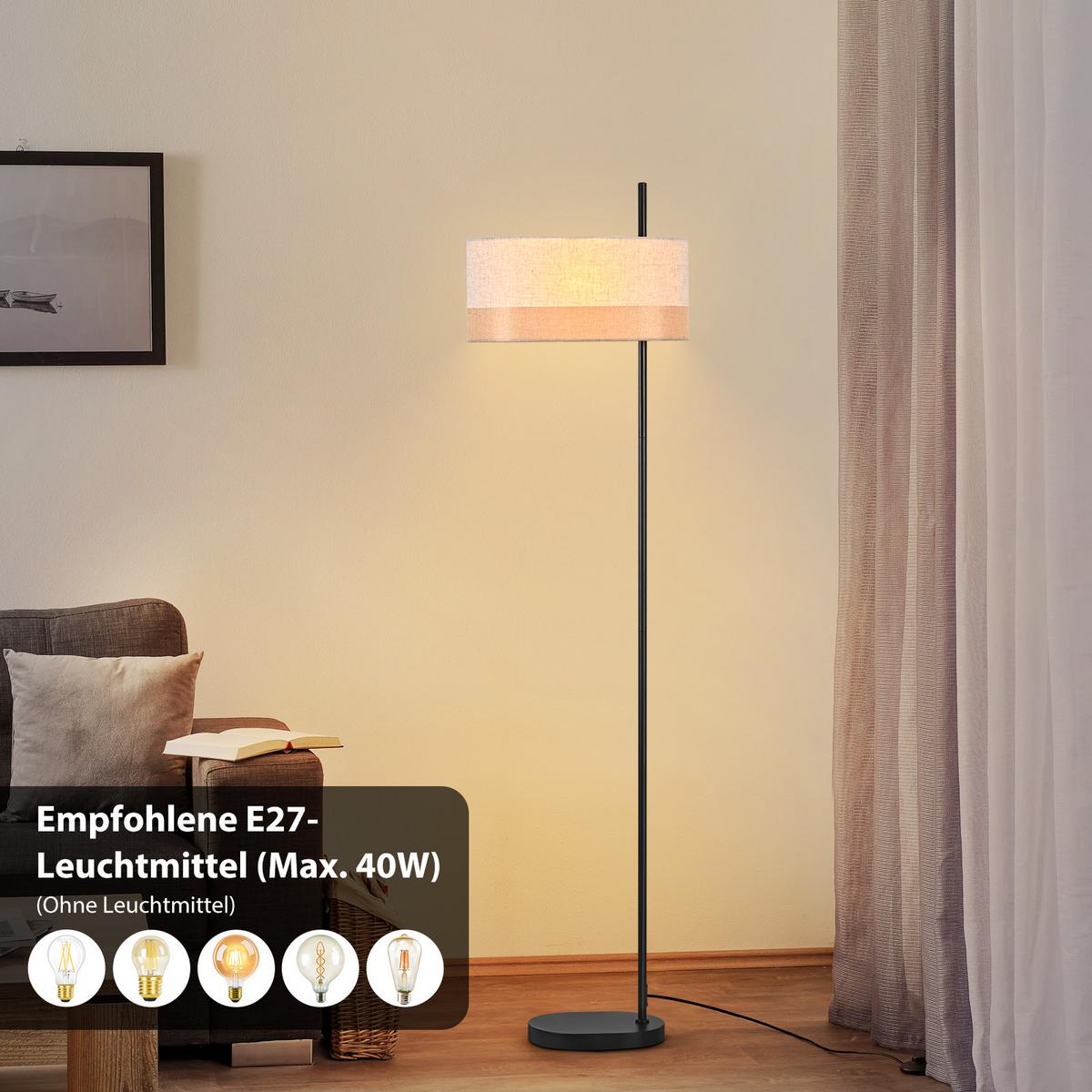 STEHLAMPE Nox 40/25/154 cm - Weiß, Metall (40/25/154cm) - ZMH