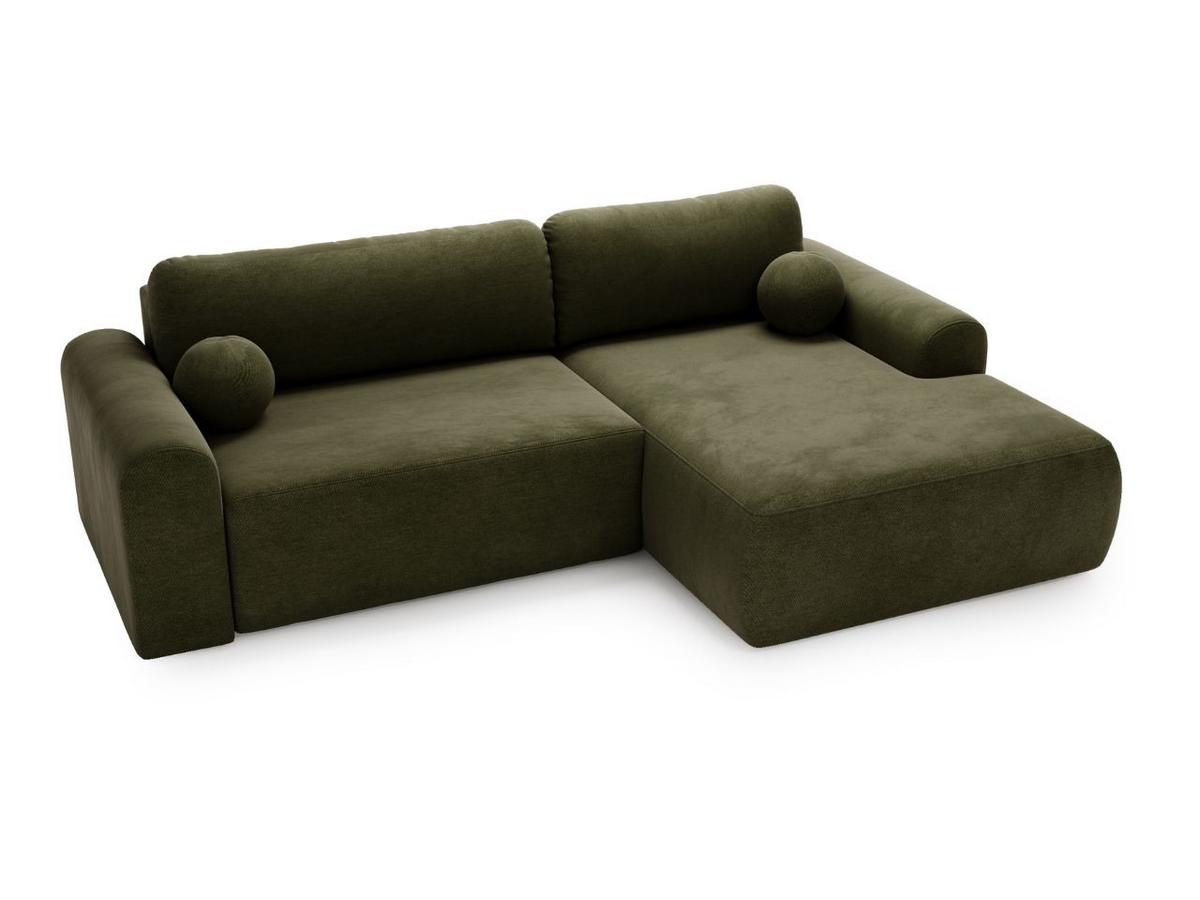 ECKSOFA Savana Grün Rechts - Grün, Holz/Textil (177/257cm) - Graingold