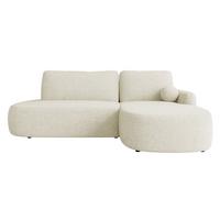 ECKSOFA Loridu O, Seite: Rechts - Schwarz/Naturfarben, Holz/Kunststoff (274/174cm) - MIRJAN24