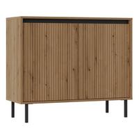 SIDEBOARD Osaka Eichenholzoptik Evoke 100 cm - Eichefarben/Schwarz, Holzwerkstoff/Metall (100.2/84.7/40cm) - Selsey