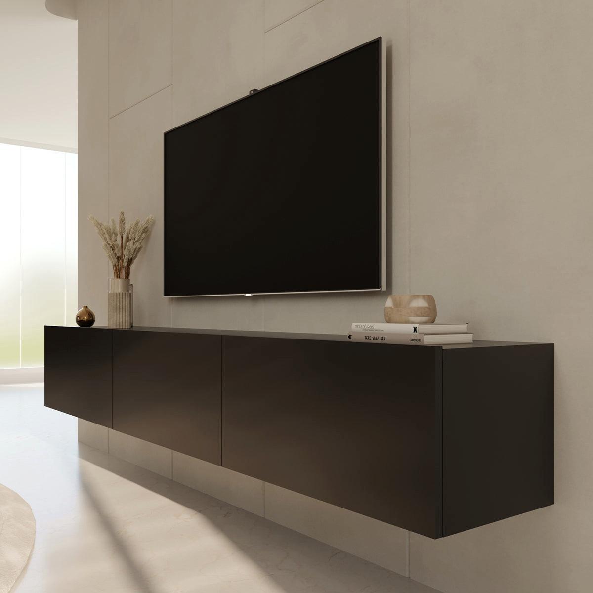 TV-MÖBEL Idao Schwarz - Schwarz, Holzwerkstoff (160/29.1/35cm) - Petits-meubles