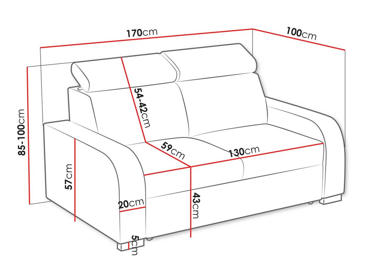 SOFA Oslo 2 - Silberfarben/Naturfarben, Holz/Kunststoff (170/85/100cm) - MIRJAN24