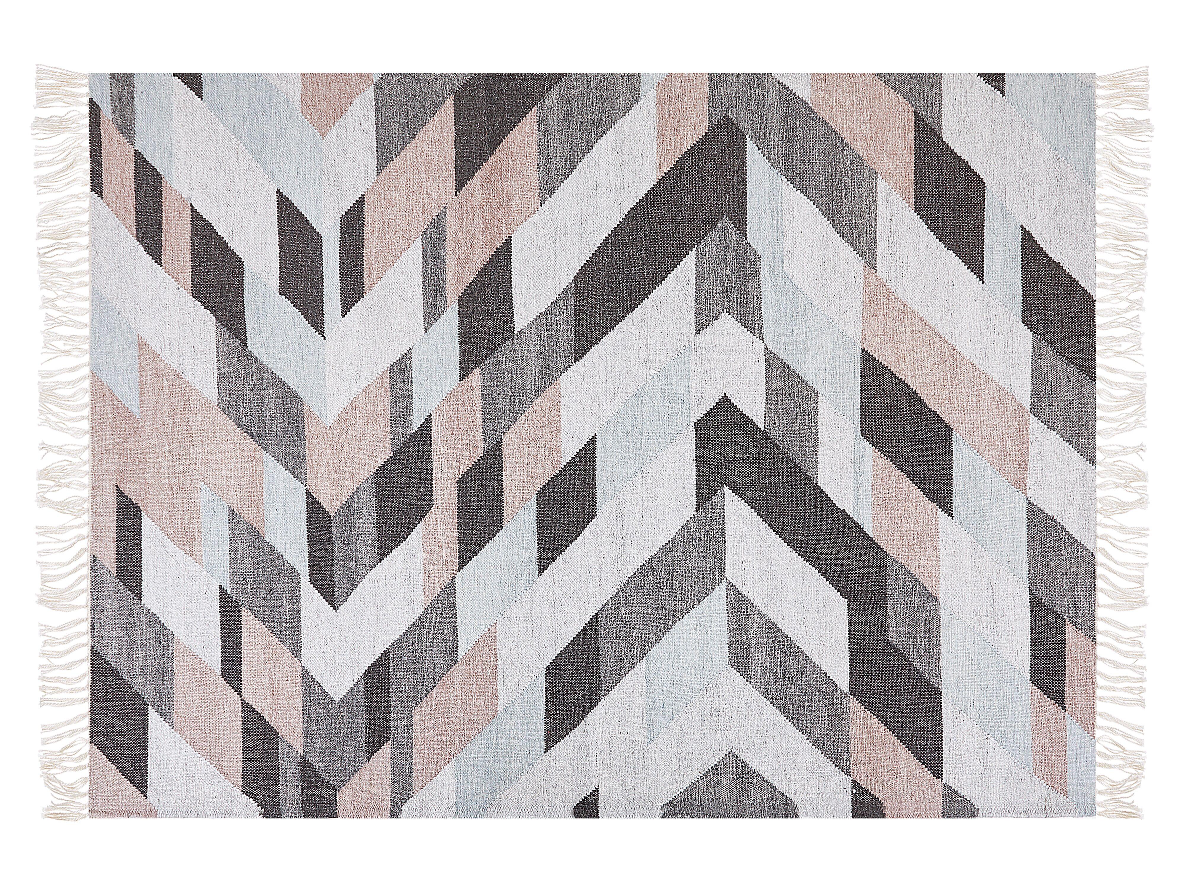 TEPPICH geflochten Nakkas 230/160 cm - Multicolor, Naturmaterialien (160/230cm) - Beliani