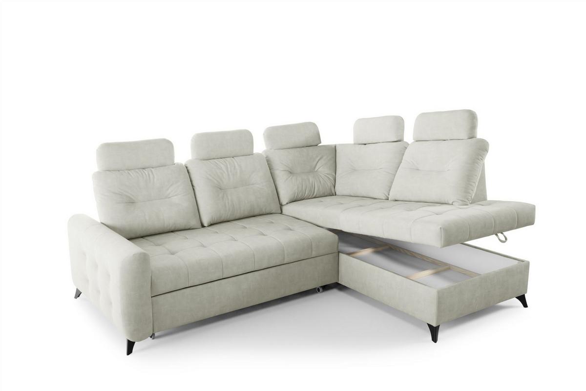 ECKSOFA Wendie - Beige, Holzwerkstoff/Textil (250/200cm) - Fun Möbel