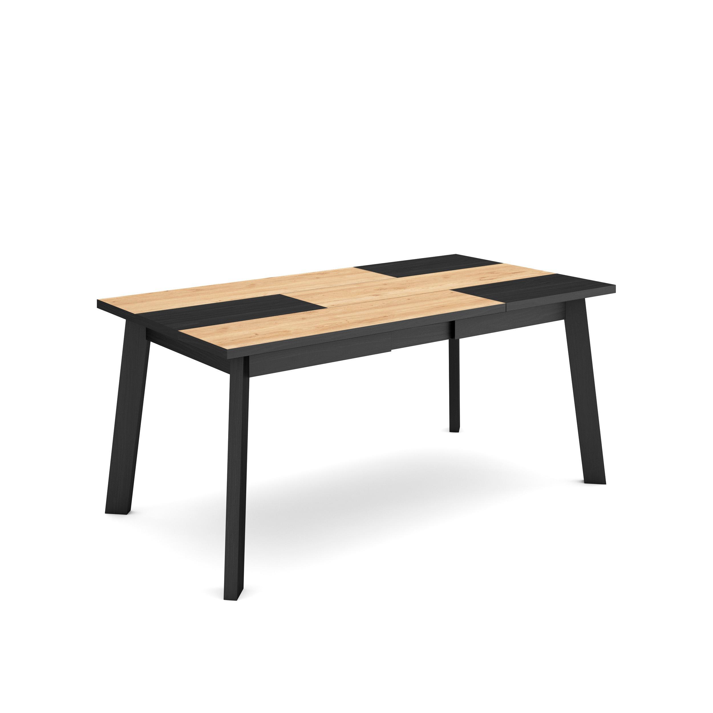 ESSTISCH für 8 Gäste, eiche, schwarz, 167/90/75cm - Eichefarben/Multicolor, Holzwerkstoff (90/167/75cm) - Skraut Home