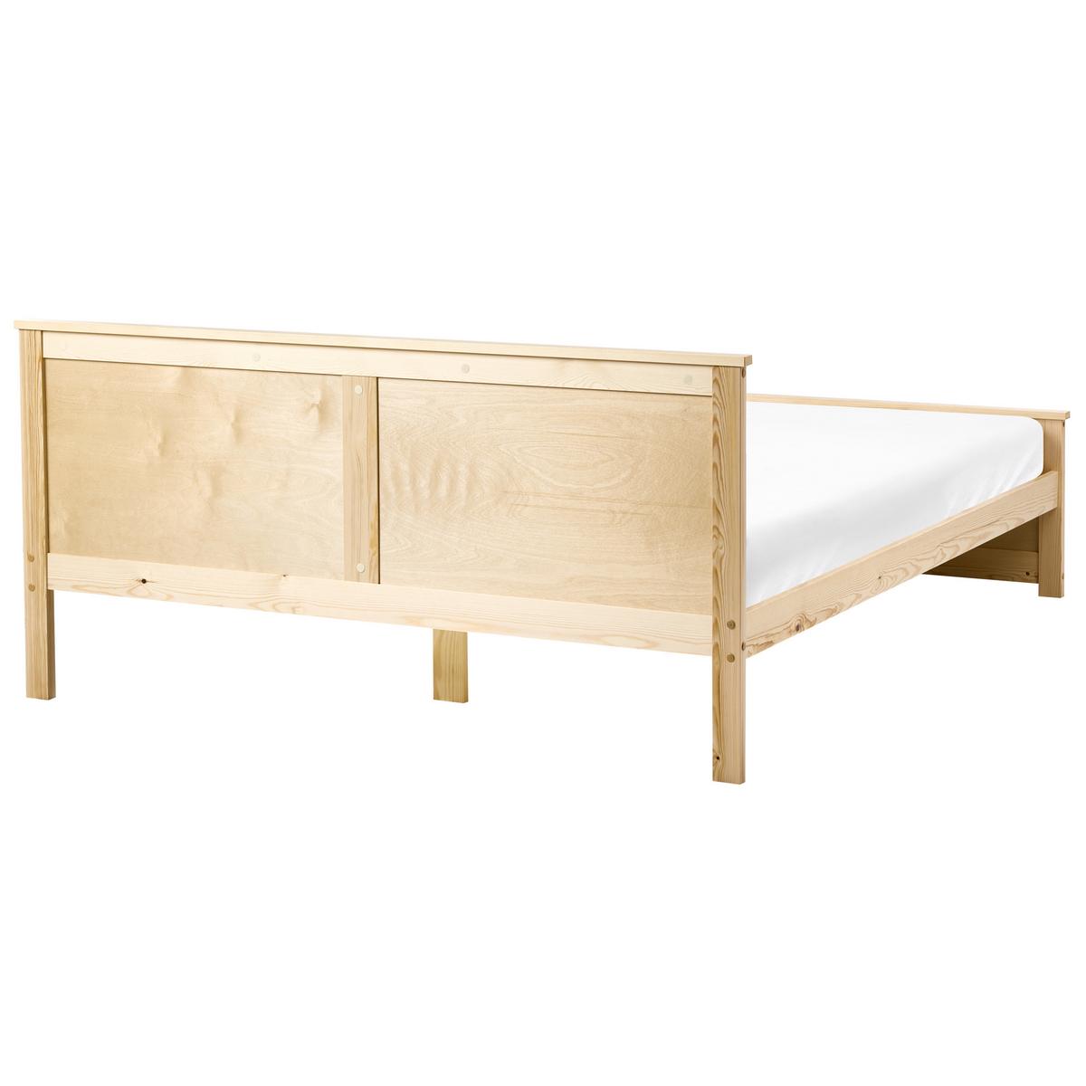 BETT mit Lattenrost 160/200 cm Kiefernholz Hellbraun Dauphin - Hellbraun, Holz (160/200cm) - Beliani