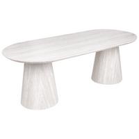 ESSTISCH Travertinoptik 220/95 cm Luman - Beige, Holzwerkstoff (220/95/76cm) - Beliani