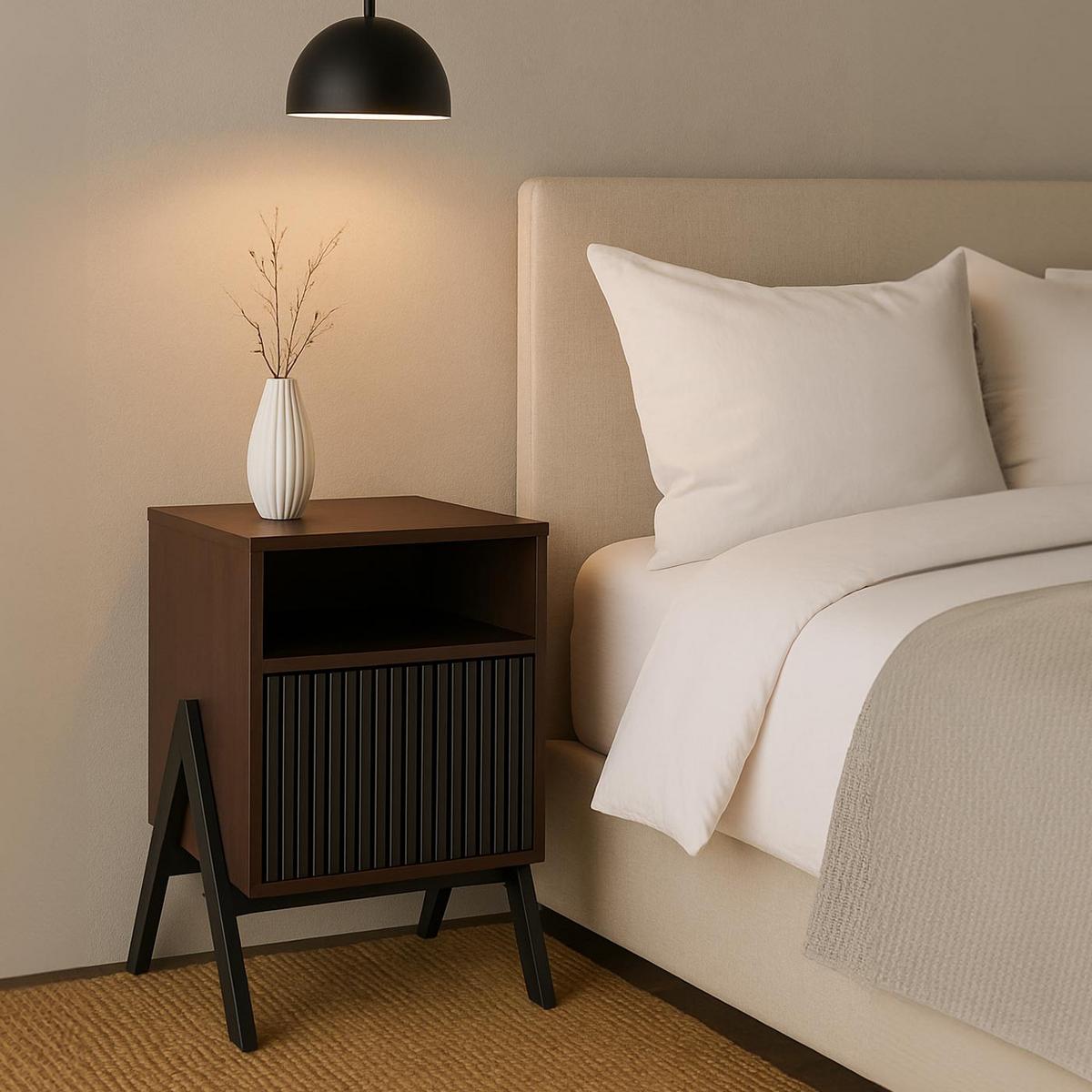 NACHTTISCH rechteckig Braun - Braun, Holz (40/59/40cm) - MCW
