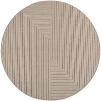 TEPPICH Outdoor ENGADIN in Beige, im Skandi-Stil mit 3D-Design, aus Polypropylen, Ø 160 cm - Beige, Textil (160/160cm) - KADIMA DESIGN