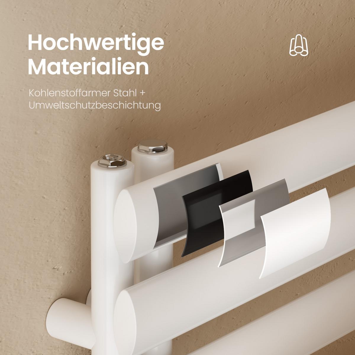 HEIZKÖRPER wasserführend Weiß 143/40/6,6 cm - Weiß, Metall (40/143/5.6cm) - EMKE