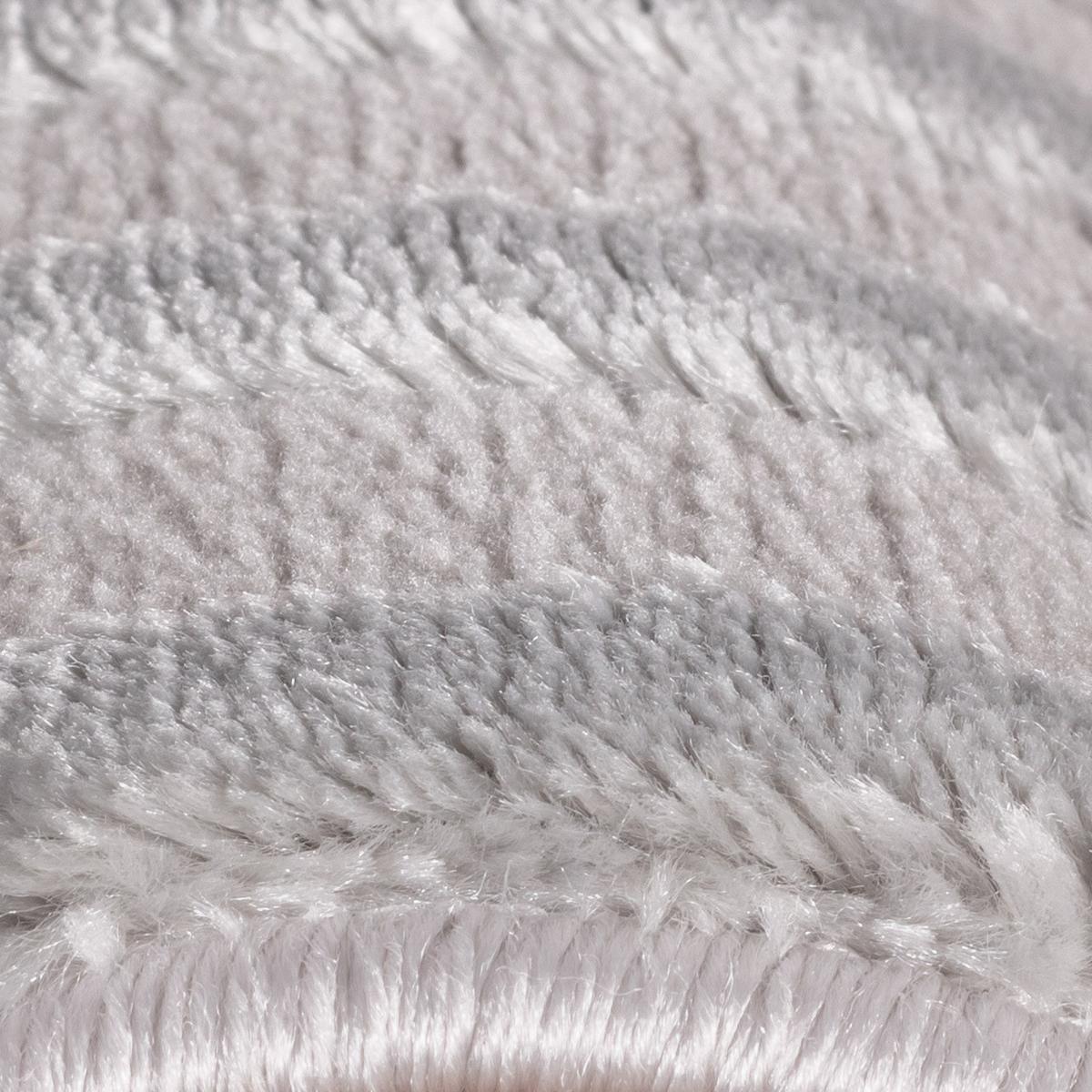 TEPPICH Kurzflor ILLER in Silber, mit 3D-Design, aus Jute, Florhöhe 12 mm, 140 x 200 cm - Silberfarben, Textil (140/200cm) - KADIMA DESIGN