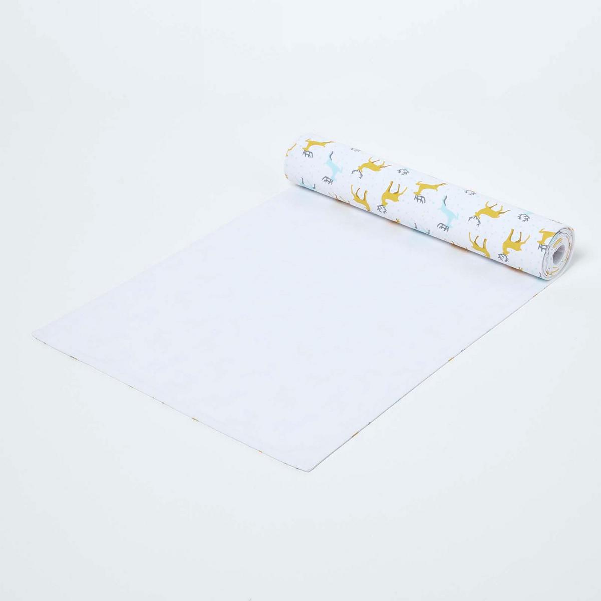 TISCHLÄUFER Weihnachten – Majestätischer Hirsch grau-gelb, 35/180 cm, 100% Baumwolle - Gelb, Textil (35/180cm) - Homescapes