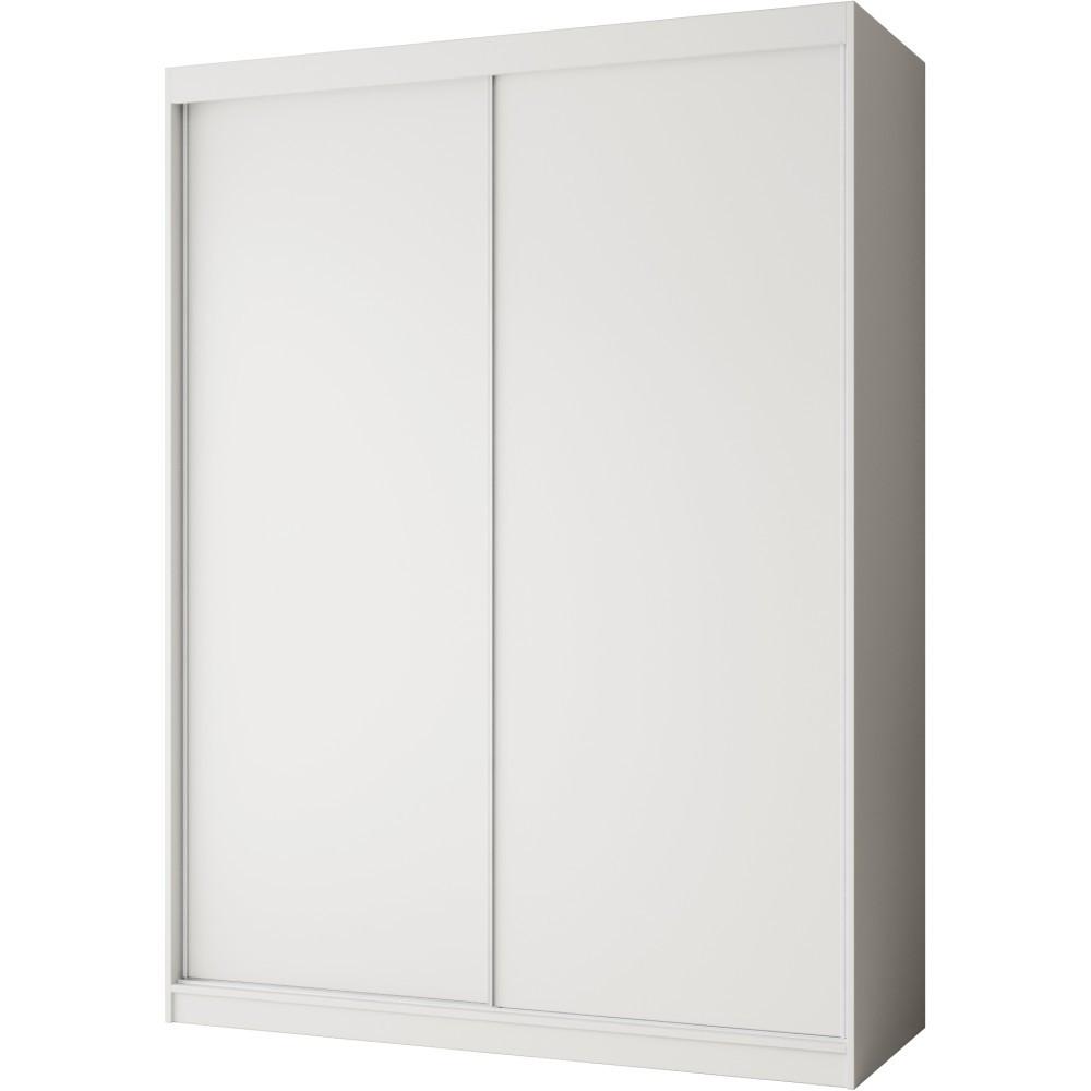 SCHWEBETÜRENSCHRANK Mario 160/216/61 weiß - Weiß, Holzwerkstoff (160/216/61cm) - Beautysofa