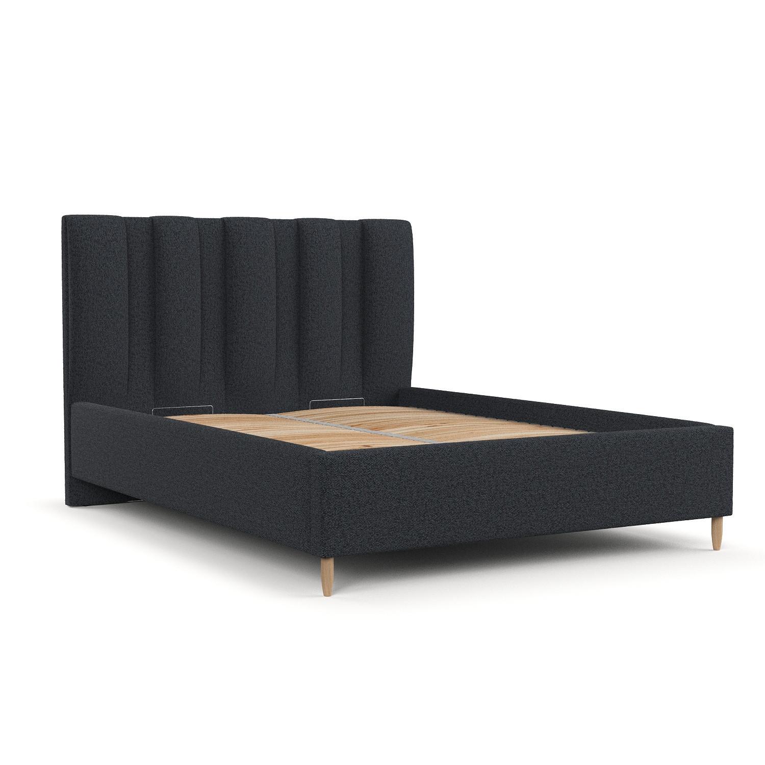 POLSTERBETT Loom 160/200 cm Anthrazit im Riva Stoff - Anthrazit/Naturfarben, Holz/Holzwerkstoff (160/200cm) - AltaBeds