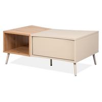 COUCHTISCH Kaschmir, Eiche Artisan 94 x 60 cm, Wohnzimmertisch mit Stauraum - Kaschmir/Eiche Artisan, Holzwerkstoff (60/94/40cm) - Furn.Design