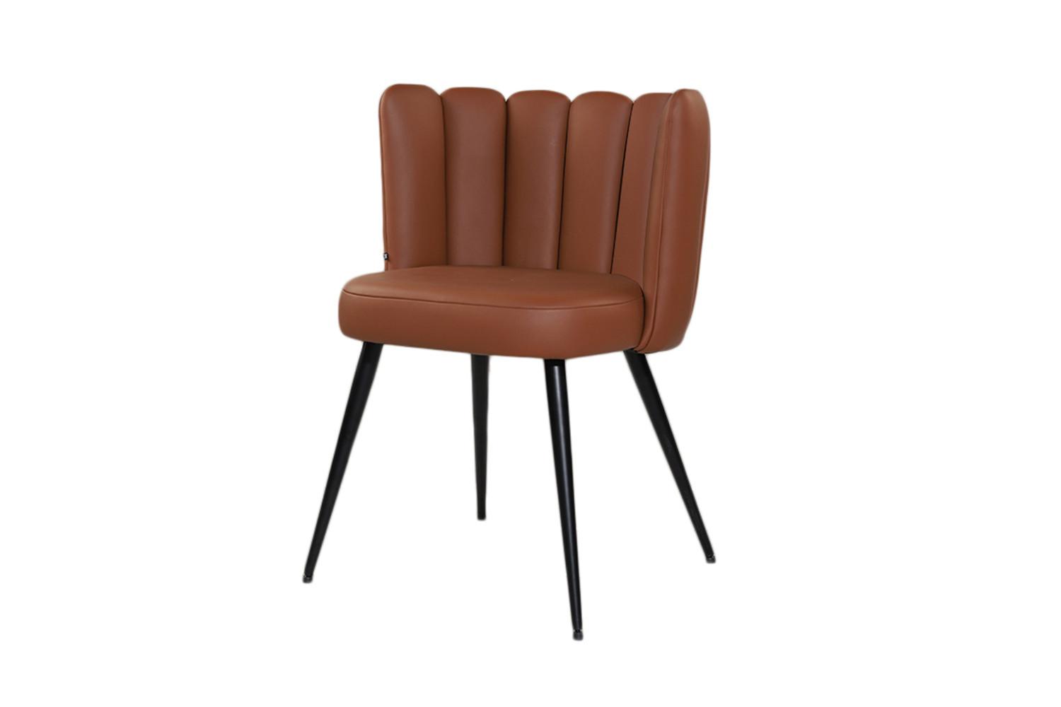 ESSZIMMERSTUHL JADA Braun Leder (1er-Set) - Braun, Leder/Kunststoff (59/79/55cm) - KAWOLA