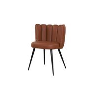 ESSZIMMERSTUHL JADA Braun Leder (1er-Set) - Braun, Leder/Kunststoff (59/79/55cm) - KAWOLA
