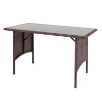 POLY-RATTAN ESSTISCH rechteck Braun - Braun, Kunststoff (60/112/68cm) - MCW