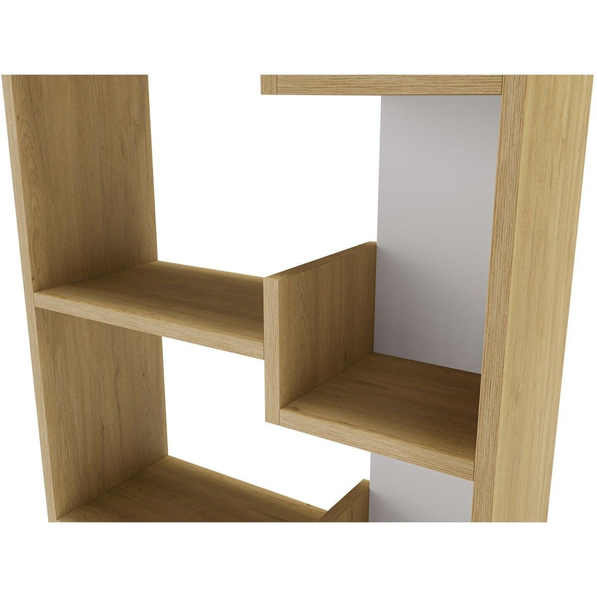 BÜCHRREGAL mit 5 Regalen - Klapo - 60/22/162 cm - Weiß/Eiche Artisan, Holzwerkstoff (22/162.4/15.5cm) - Calicosy