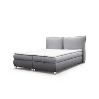 BOXBETT Valentin In Neve - Grau, Holzwerkstoff/Textil (200/200cm) - Fun Möbel