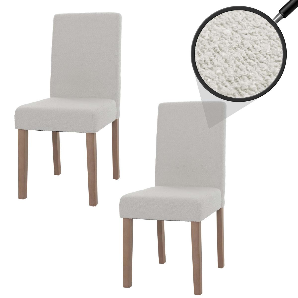 ESSZIMMERSTUHL Cremeweiß 2er-Set - Weiß, Textil (42/90/50cm) - MCW