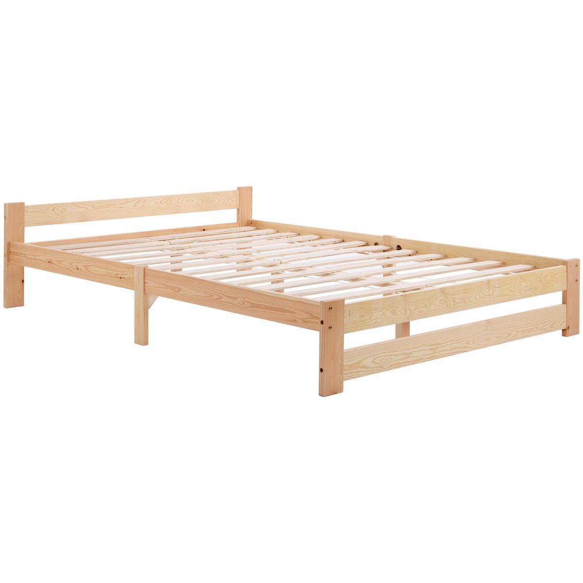 MASSIVHOLZBETT Natur 200/140 cm - Beige, Holz - Urban Meuble